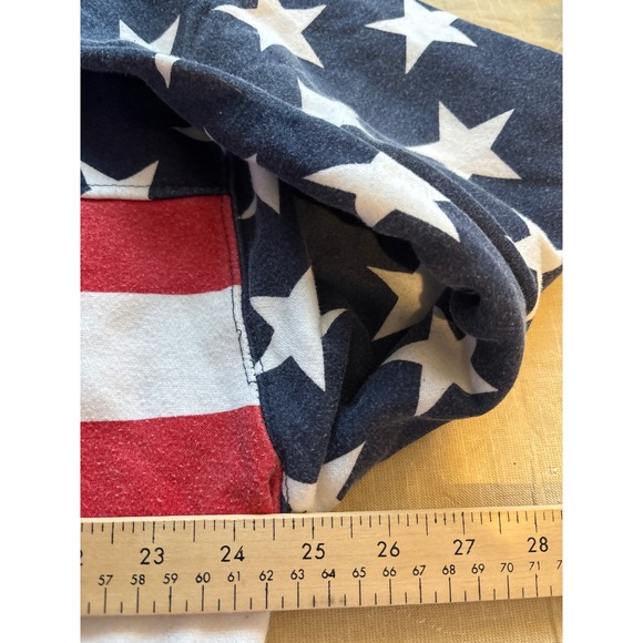 US Vintage American Flag Stars Stripes Hoodie Sweatshirt XL - Picture 5 of 6